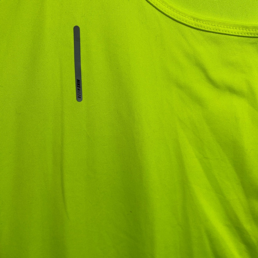 Nike Miler Running Tank Top Womens Large Neon Yellow Volt Dri-FIT - Picture 7 of 9